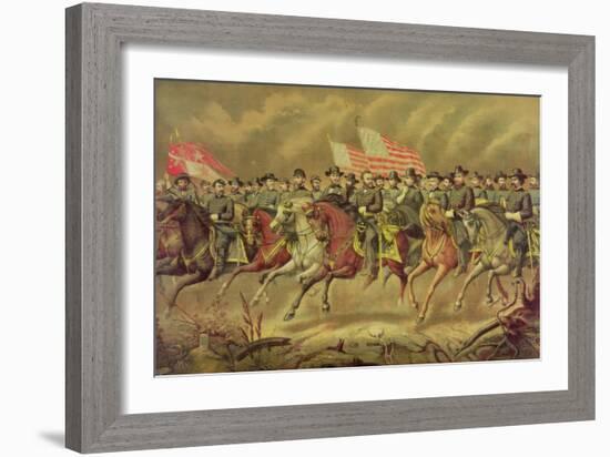 Grant and His Officers-E. Boell-Framed Giclee Print