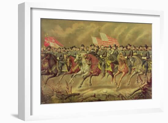 Grant and His Officers-E. Boell-Framed Giclee Print