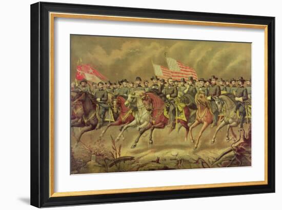 Grant and His Officers-E. Boell-Framed Giclee Print