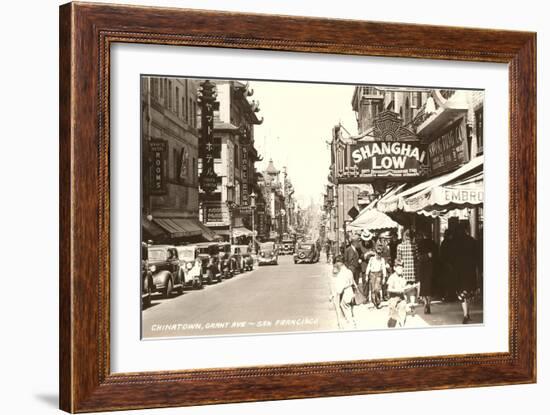 Grant Avenue, Chinatown, San Francisco, California-null-Framed Art Print