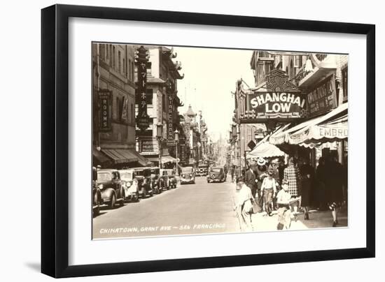 Grant Avenue, Chinatown, San Francisco, California-null-Framed Art Print