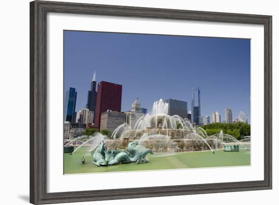 Grant Park, Chicago's Magnificent Mile Skyline, Chicago, Illinois-Cindy Miller Hopkins-Framed Photographic Print