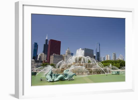 Grant Park, Chicago's Magnificent Mile Skyline, Chicago, Illinois-Cindy Miller Hopkins-Framed Photographic Print