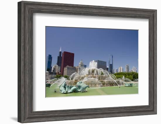 Grant Park, Chicago's Magnificent Mile Skyline, Chicago, Illinois-Cindy Miller Hopkins-Framed Photographic Print