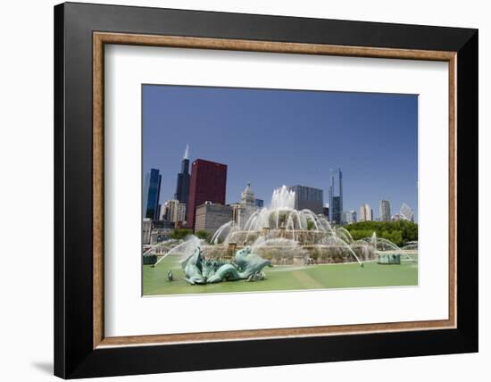 Grant Park, Chicago's Magnificent Mile Skyline, Chicago, Illinois-Cindy Miller Hopkins-Framed Photographic Print