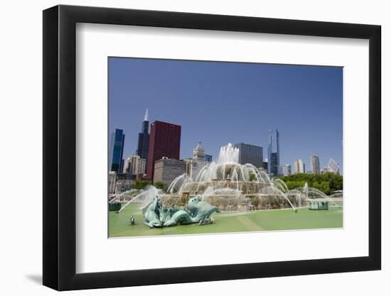 Grant Park, Chicago's Magnificent Mile Skyline, Chicago, Illinois-Cindy Miller Hopkins-Framed Photographic Print