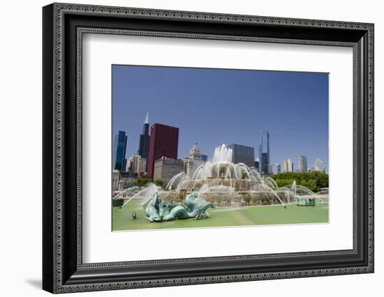 Grant Park, Chicago's Magnificent Mile Skyline, Chicago, Illinois-Cindy Miller Hopkins-Framed Photographic Print