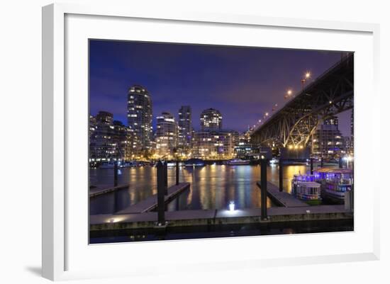 Granville Bridge, Vancouver, British Columbia, Canada-Walter Bibikow-Framed Photographic Print