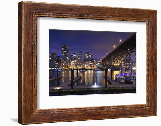 Granville Bridge, Vancouver, British Columbia, Canada-Walter Bibikow-Framed Photographic Print