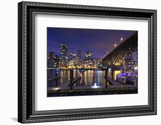 Granville Bridge, Vancouver, British Columbia, Canada-Walter Bibikow-Framed Photographic Print