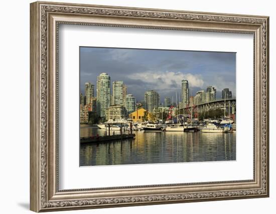 Granville Island, Vancouver and skyline, Vancouver, British Columbia, Canada, North America-Richard Cummins-Framed Photographic Print