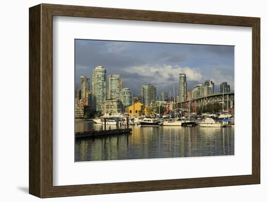 Granville Island, Vancouver and skyline, Vancouver, British Columbia, Canada, North America-Richard Cummins-Framed Photographic Print