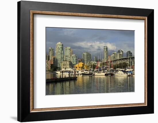 Granville Island, Vancouver and skyline, Vancouver, British Columbia, Canada, North America-Richard Cummins-Framed Photographic Print