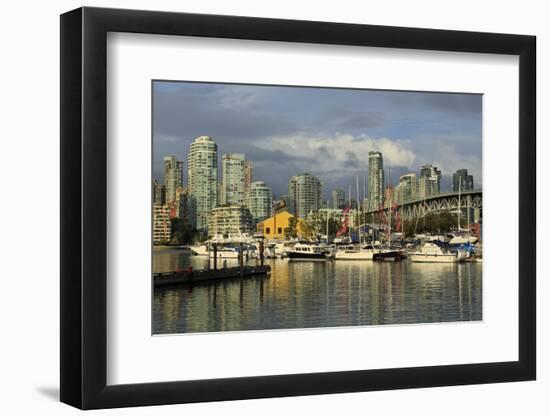 Granville Island, Vancouver and skyline, Vancouver, British Columbia, Canada, North America-Richard Cummins-Framed Photographic Print