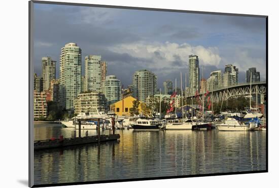 Granville Island, Vancouver and skyline, Vancouver, British Columbia, Canada, North America-Richard Cummins-Mounted Photographic Print