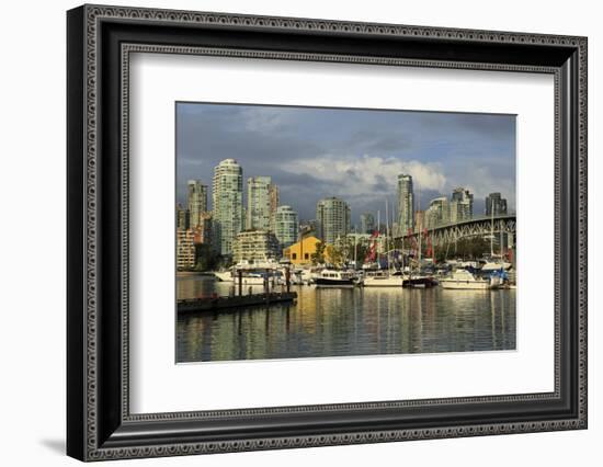 Granville Island, Vancouver and skyline, Vancouver, British Columbia, Canada, North America-Richard Cummins-Framed Photographic Print