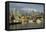 Granville Island, Vancouver and skyline, Vancouver, British Columbia, Canada, North America-Richard Cummins-Framed Premier Image Canvas