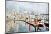 Granville Isld Harbor Vancouver-null-Mounted Art Print