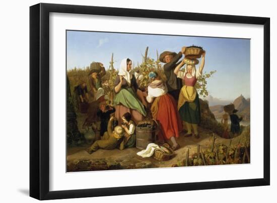 Grape Harvest, 1842-Adolf Richter-Framed Giclee Print