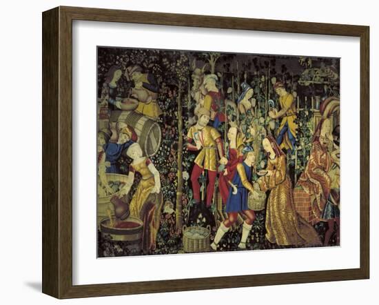 Grape Harvest, C1475-null-Framed Giclee Print