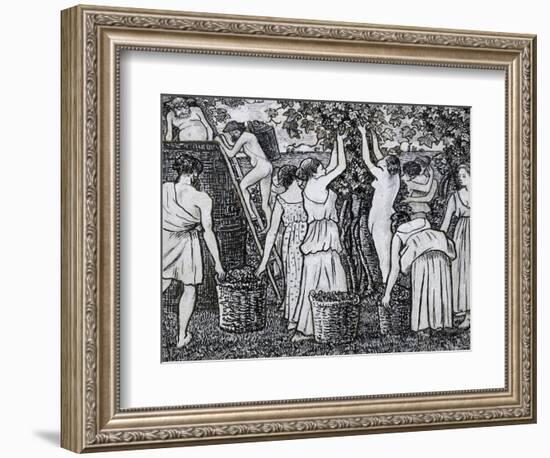 Grape Harvest-Camille Pissarro-Framed Giclee Print