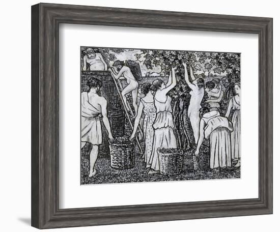 Grape Harvest-Camille Pissarro-Framed Giclee Print