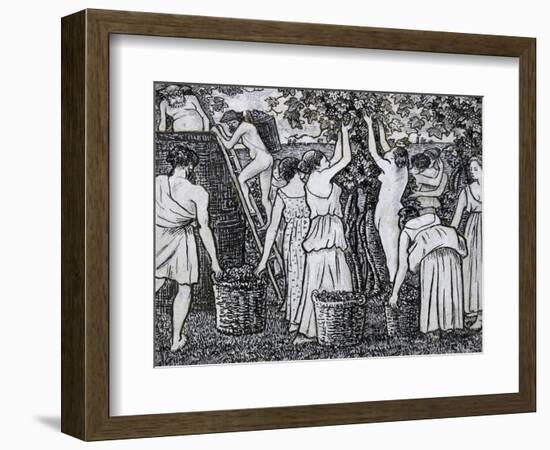 Grape Harvest-Camille Pissarro-Framed Giclee Print