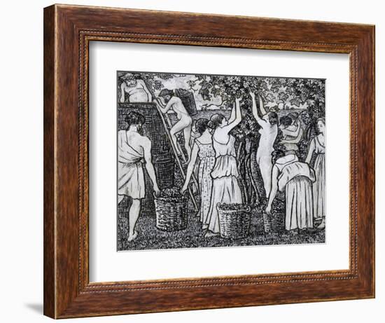 Grape Harvest-Camille Pissarro-Framed Giclee Print