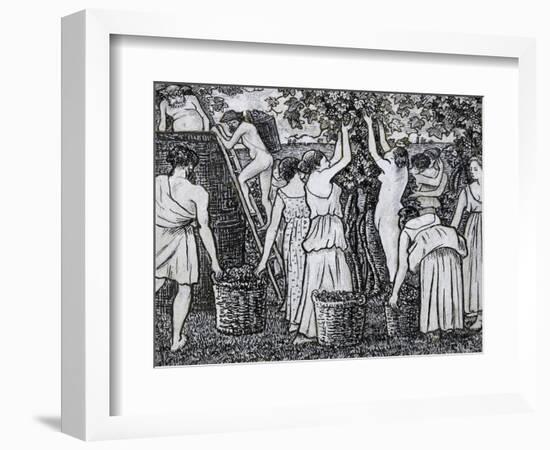 Grape Harvest-Camille Pissarro-Framed Giclee Print