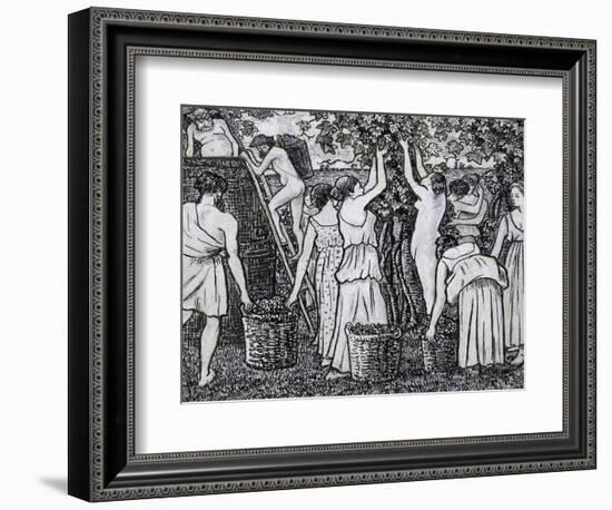 Grape Harvest-Camille Pissarro-Framed Giclee Print