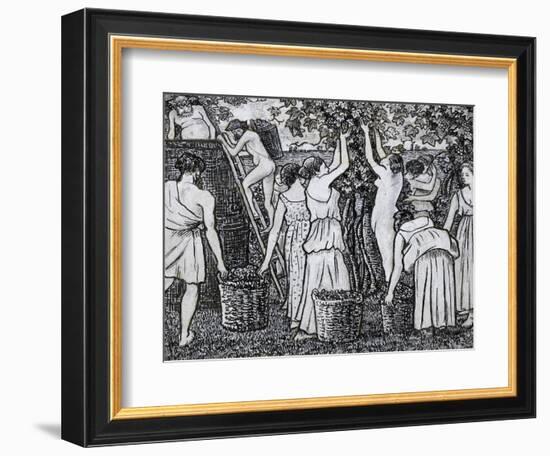 Grape Harvest-Camille Pissarro-Framed Giclee Print