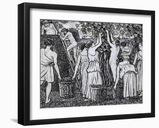 Grape Harvest-Camille Pissarro-Framed Giclee Print