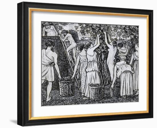 Grape Harvest-Camille Pissarro-Framed Giclee Print