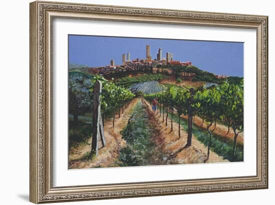 Grape Vines, San Gimignano, Tuscany, 1998-Trevor Neal-Framed Giclee Print