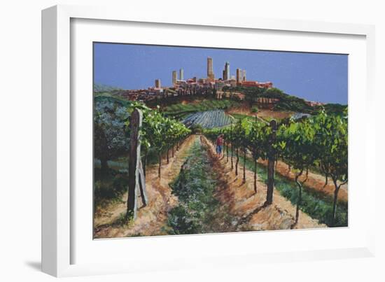 Grape Vines, San Gimignano, Tuscany, 1998-Trevor Neal-Framed Giclee Print