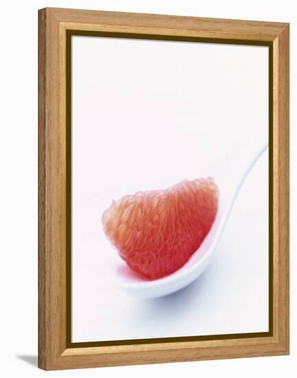 Grapefruit Segment on White Spoon-Peter Medilek-Framed Premier Image Canvas