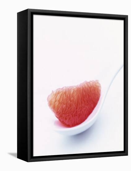 Grapefruit Segment on White Spoon-Peter Medilek-Framed Premier Image Canvas