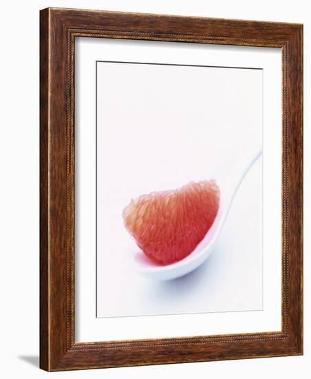 Grapefruit Segment on White Spoon-Peter Medilek-Framed Photographic Print