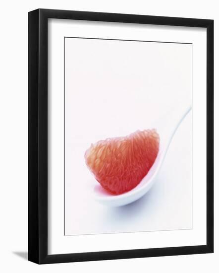 Grapefruit Segment on White Spoon-Peter Medilek-Framed Photographic Print