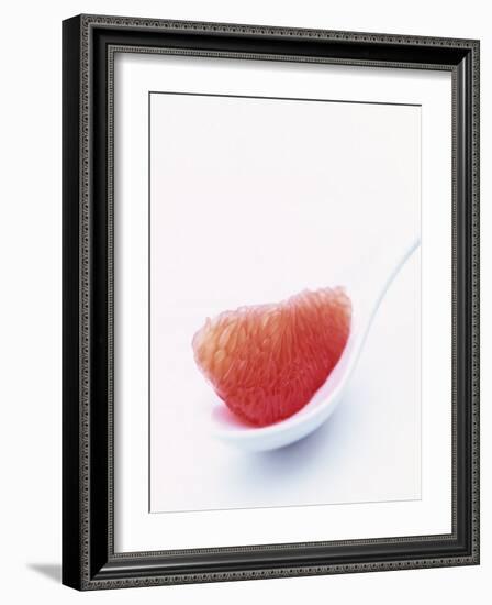 Grapefruit Segment on White Spoon-Peter Medilek-Framed Photographic Print