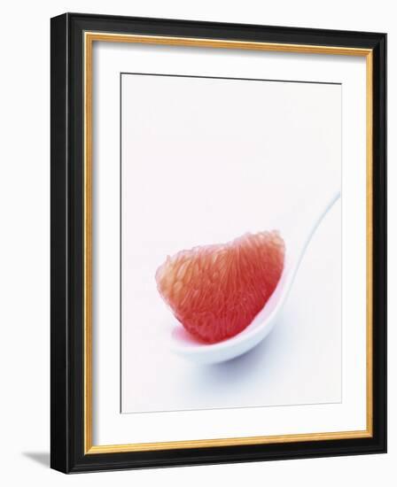 Grapefruit Segment on White Spoon-Peter Medilek-Framed Photographic Print