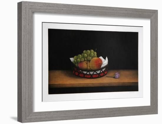 Grapes and Peaches-Tomoe Yokoi-Framed Collectable Print