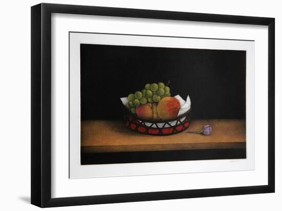 Grapes and Peaches-Tomoe Yokoi-Framed Collectable Print