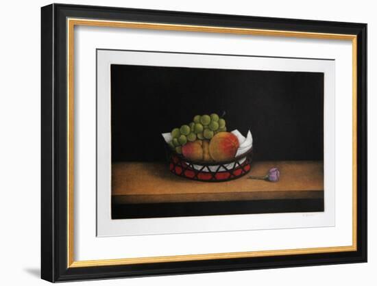 Grapes and Peaches-Tomoe Yokoi-Framed Collectable Print