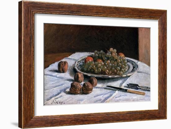 Grapes and Walnuts-Alfred Sisley-Framed Giclee Print