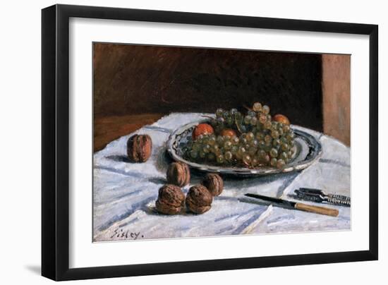 Grapes and Walnuts-Alfred Sisley-Framed Giclee Print