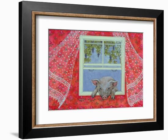 Grapes at the Window-Ditz-Framed Giclee Print