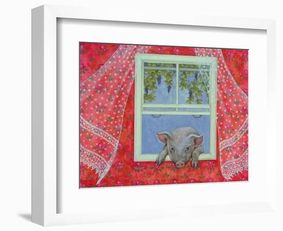 Grapes at the Window-Ditz-Framed Giclee Print