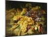 Grapes, Bearded Wheat and Strawberries on a Rocky Ledge-Saint-Jean Simon-Mounted Giclee Print