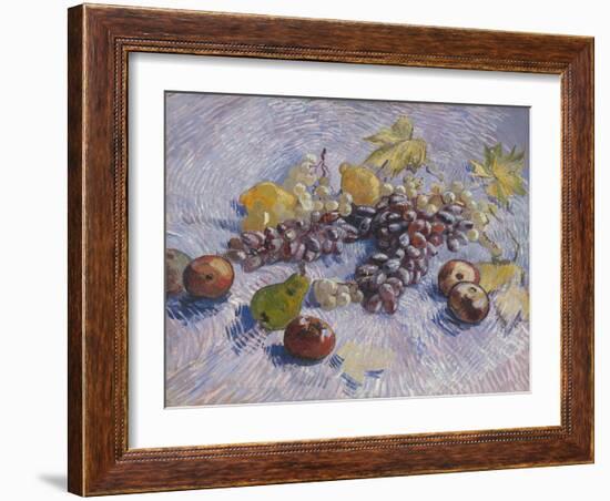 Grapes, Lemons, Pears, and Apples, 1887-Vincent van Gogh-Framed Giclee Print